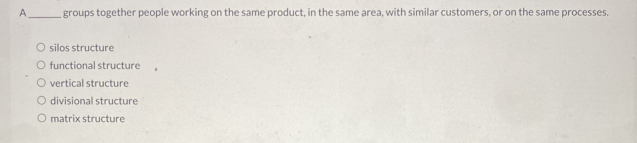  A q, groups together people working on the same product, in