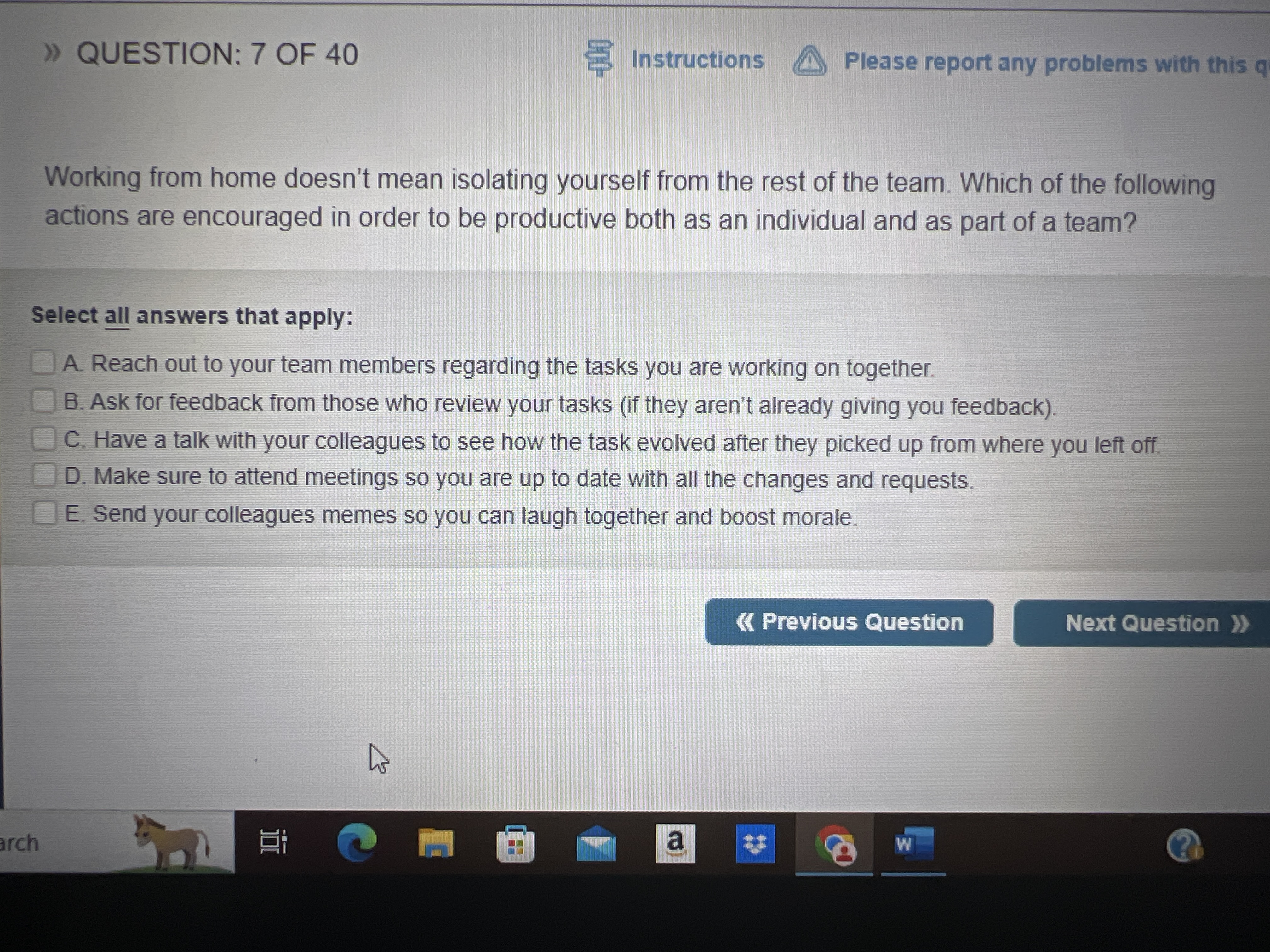  Working from home doesn't mean isolating yourself from the rest of