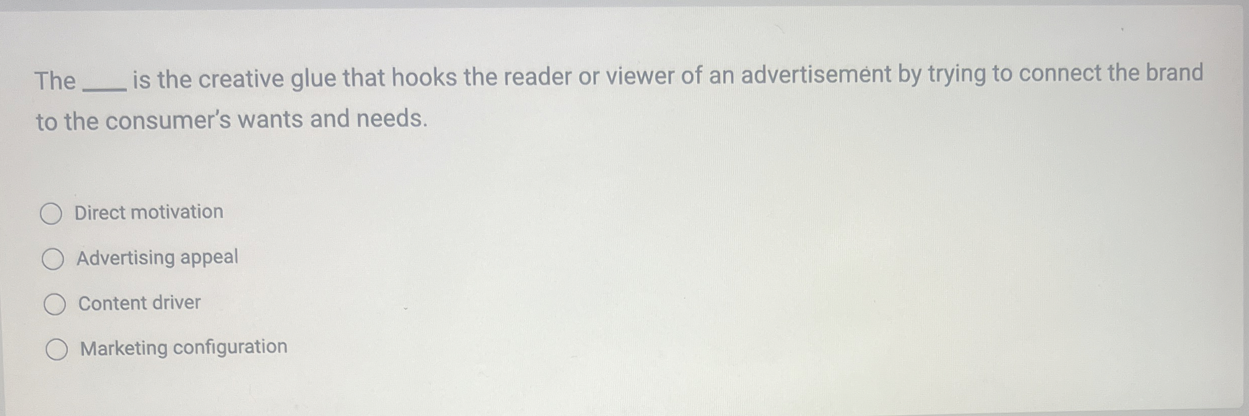  The is the creative glue that hooks the reader or viewer