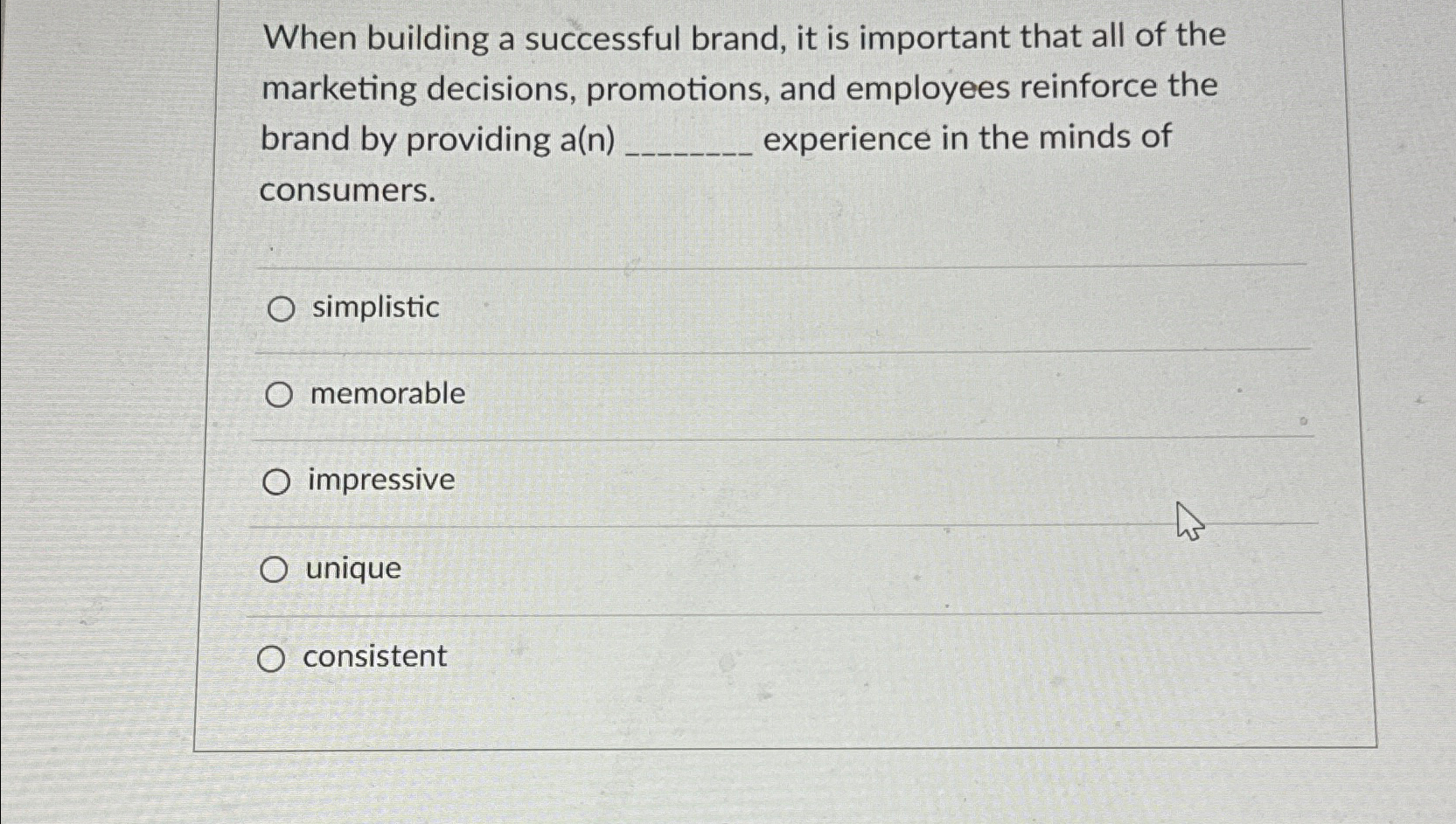  When building a successful brand, it is important that all of