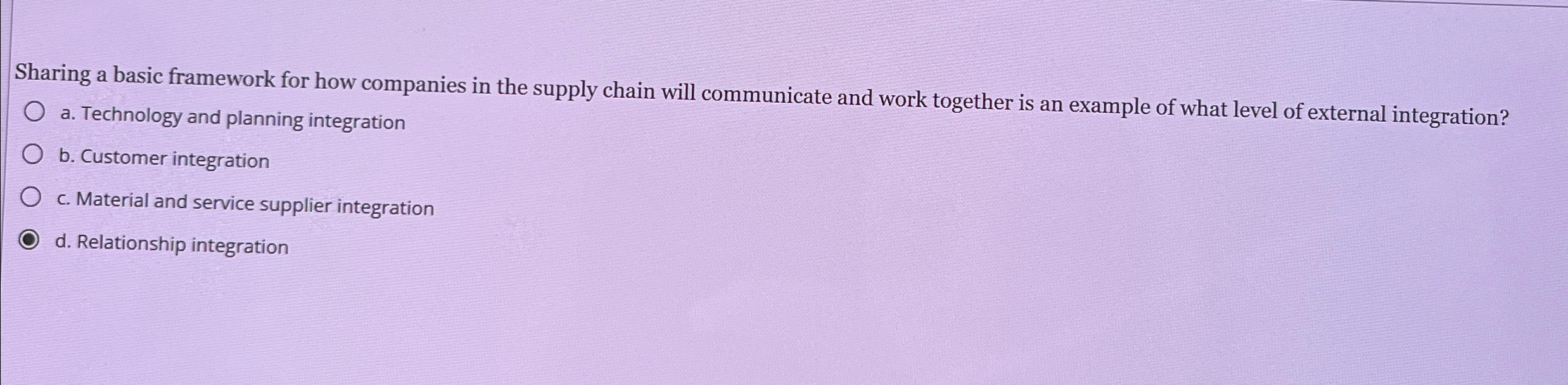  Sharing a basic framework for how companies in the supply chain