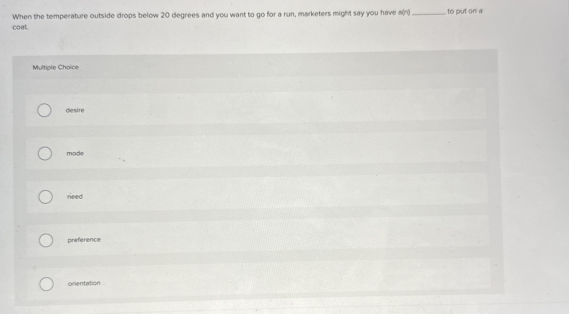  When the temperature outside drops below 20 degrees and you want