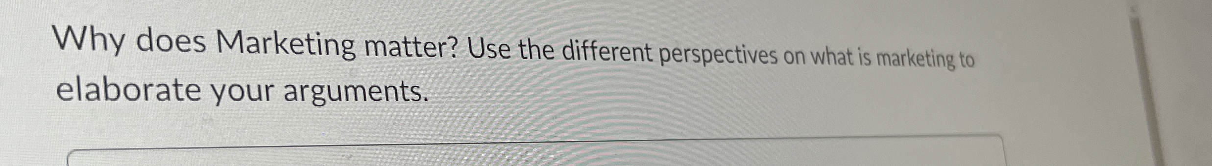  Why does Marketing matter? Use the different perspectives on what is
