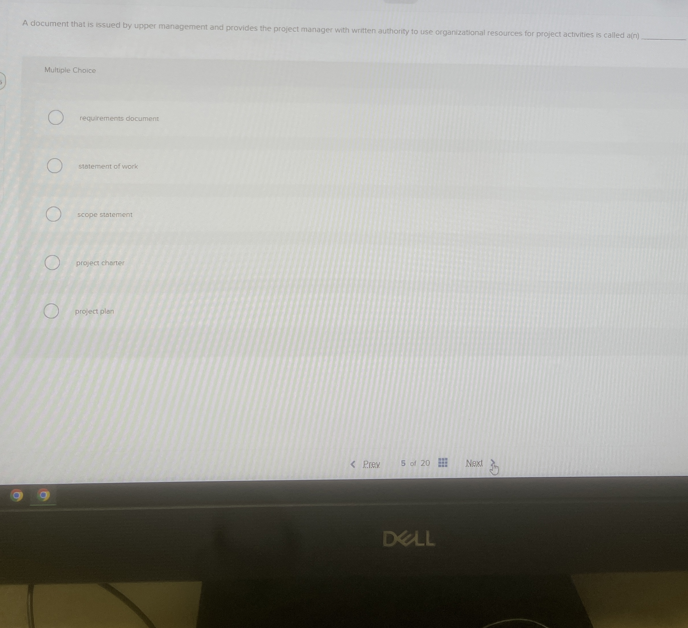  A document that is issued by upper management and provides the