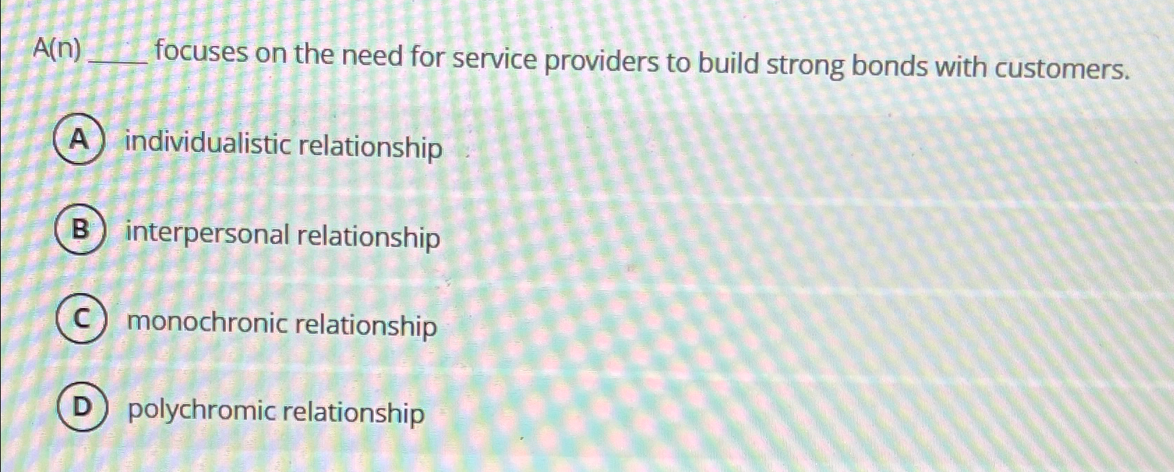  A(n)q, focuses on the need for service providers to build strong