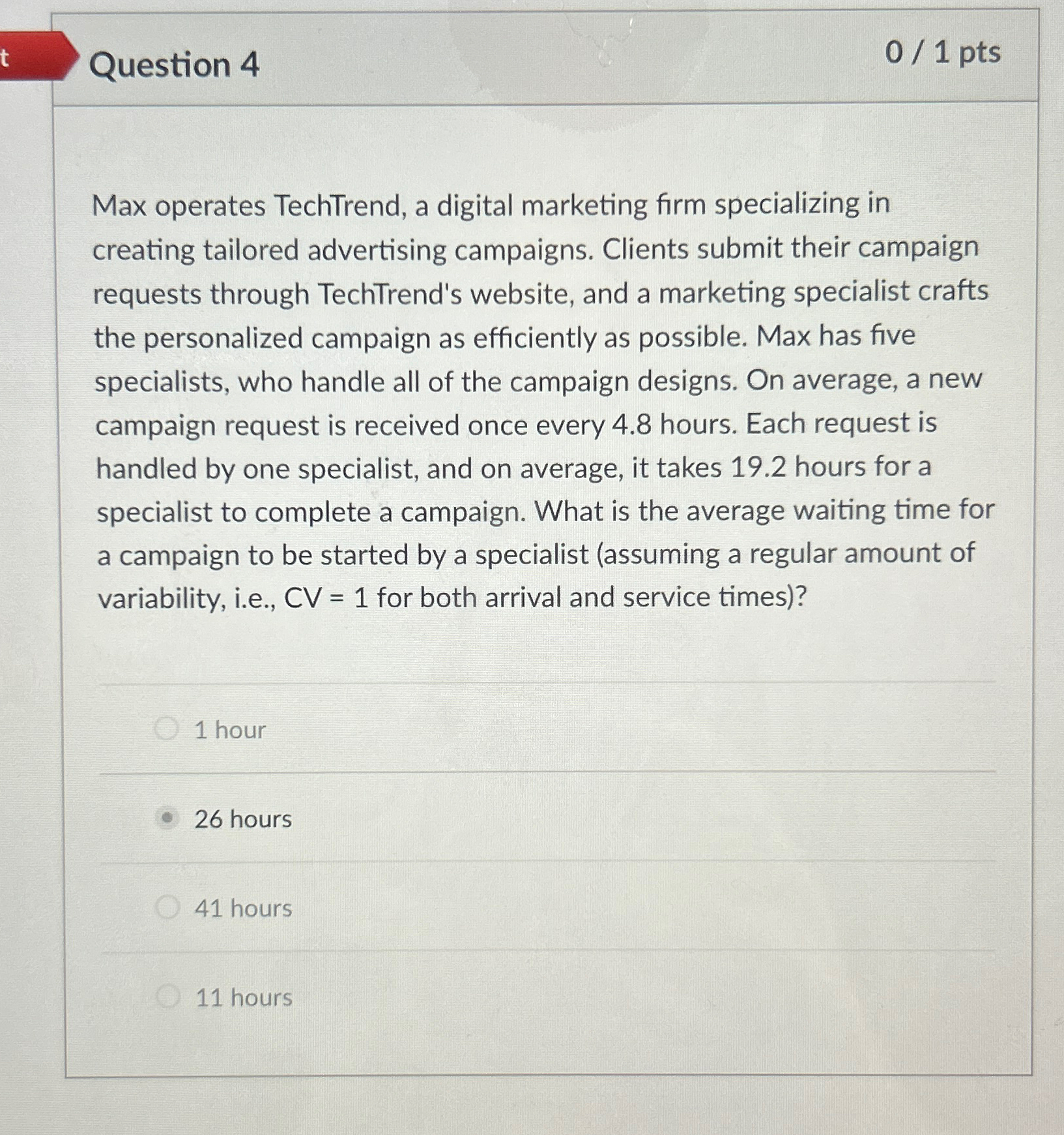  Question 4 01 pts Max operates TechTrend, a digital marketing firm