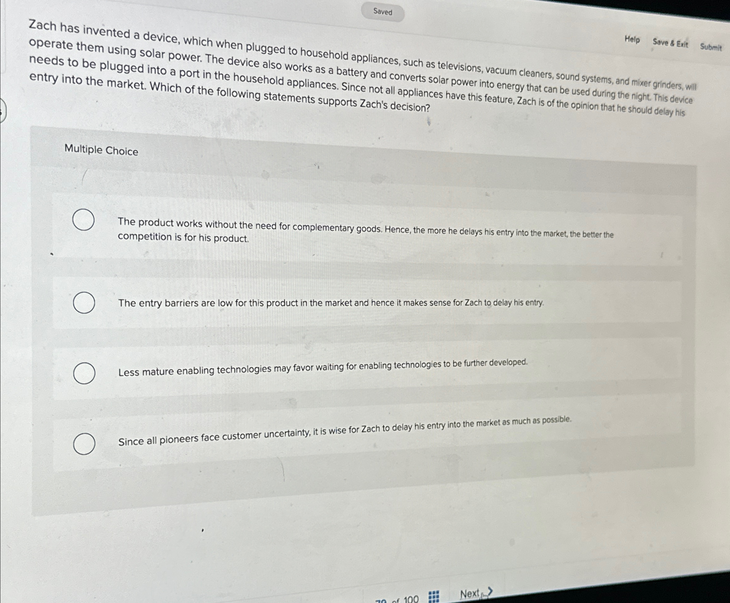 Zach has invented a device, which when plugged to household appliances,