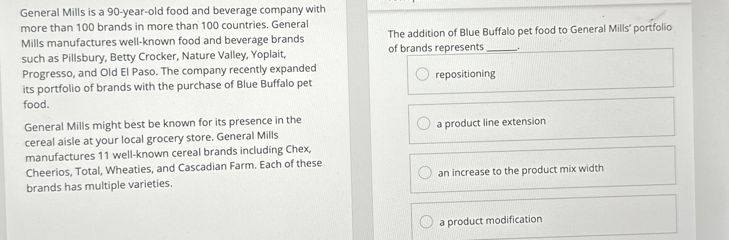  General Mills is a 90-year-old food and beverage company with more