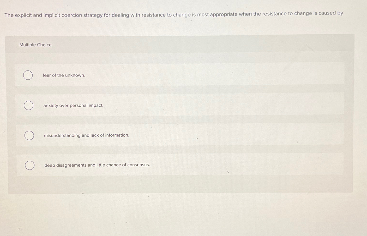  The explicit and implicit coercion strategy for dealing with resistance to