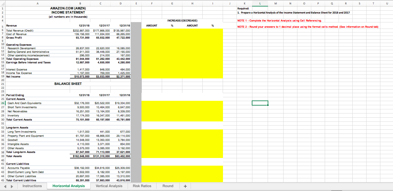 Please use excel referencing and formulas. A B C D E F