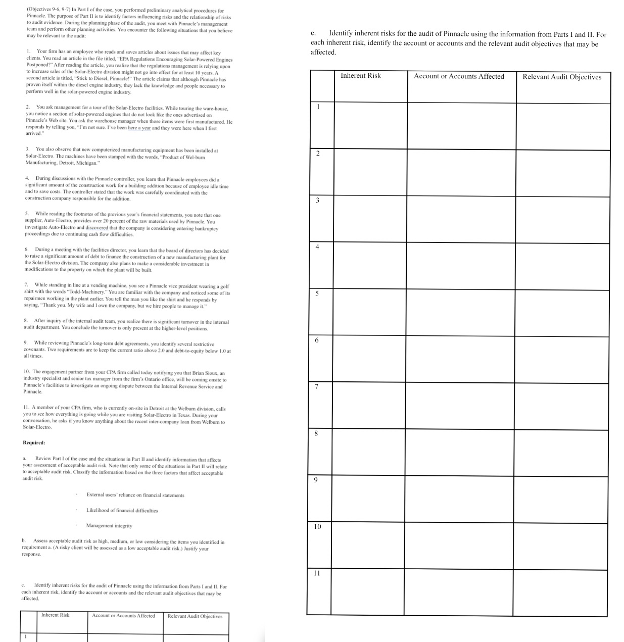 Please answer question A, B, and C. (Objectives 9-6, 9-7) In Part