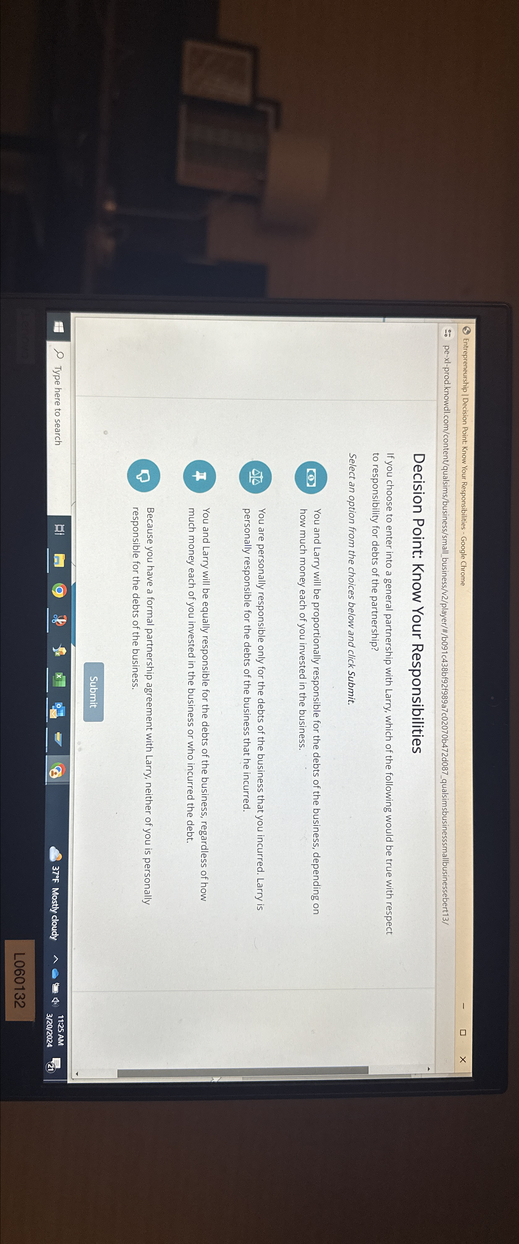  (9) Entrepreneurship | Decision Point: Know Your Responsibilities - Google Chrome