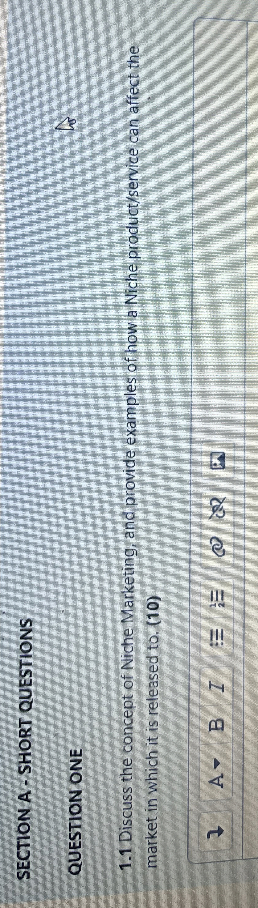  SECTION A - SHORT QUESTIONS QUESTION ONE 1.1 Discuss the concept