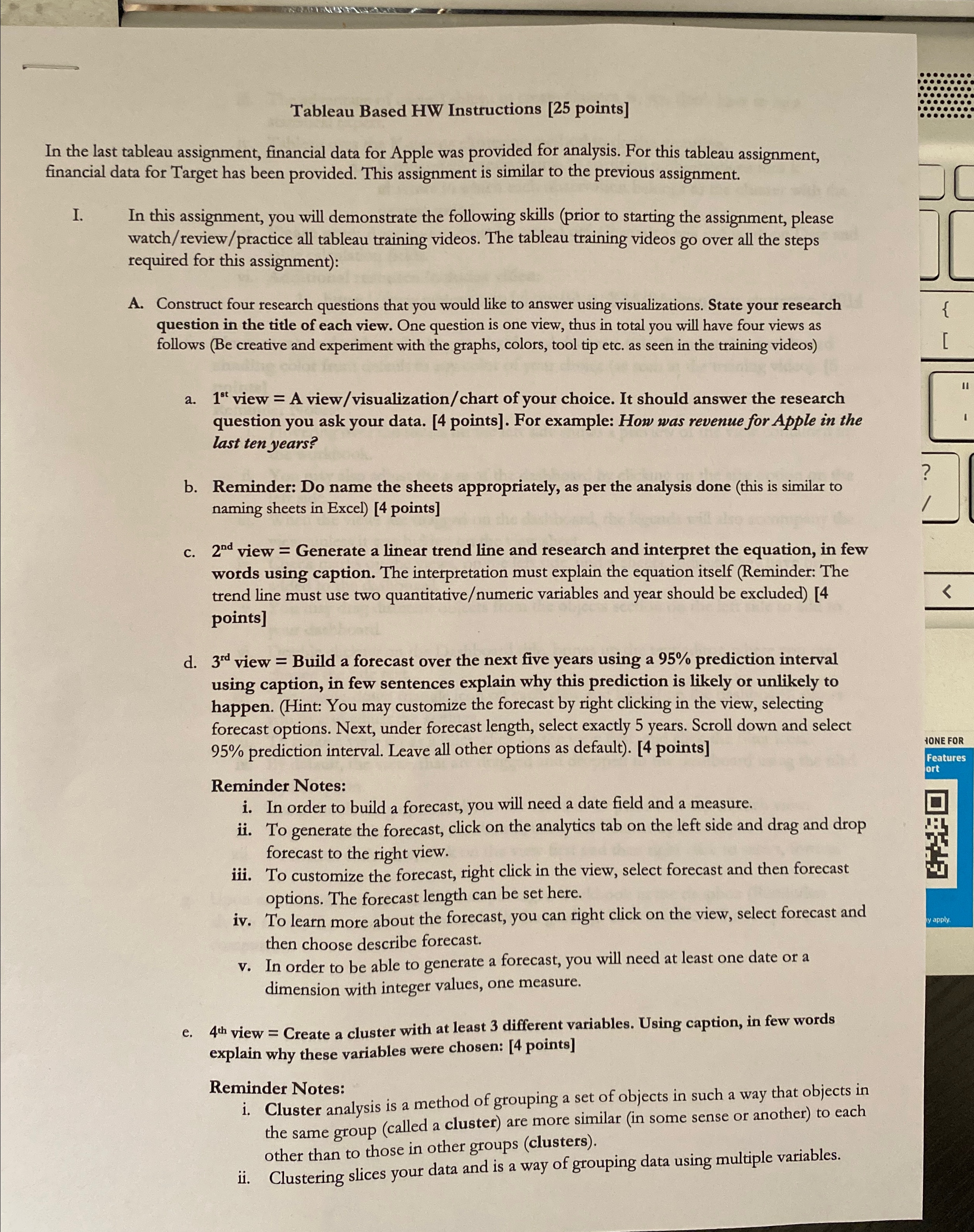  Tableau Based HW Instructions [25 points] In the last tableau assignment,