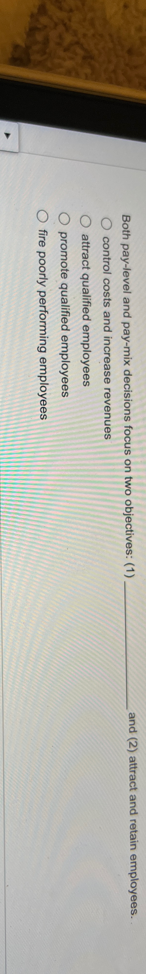  Both pay-level and pay-mix decisions focus on two objectives: (1) and