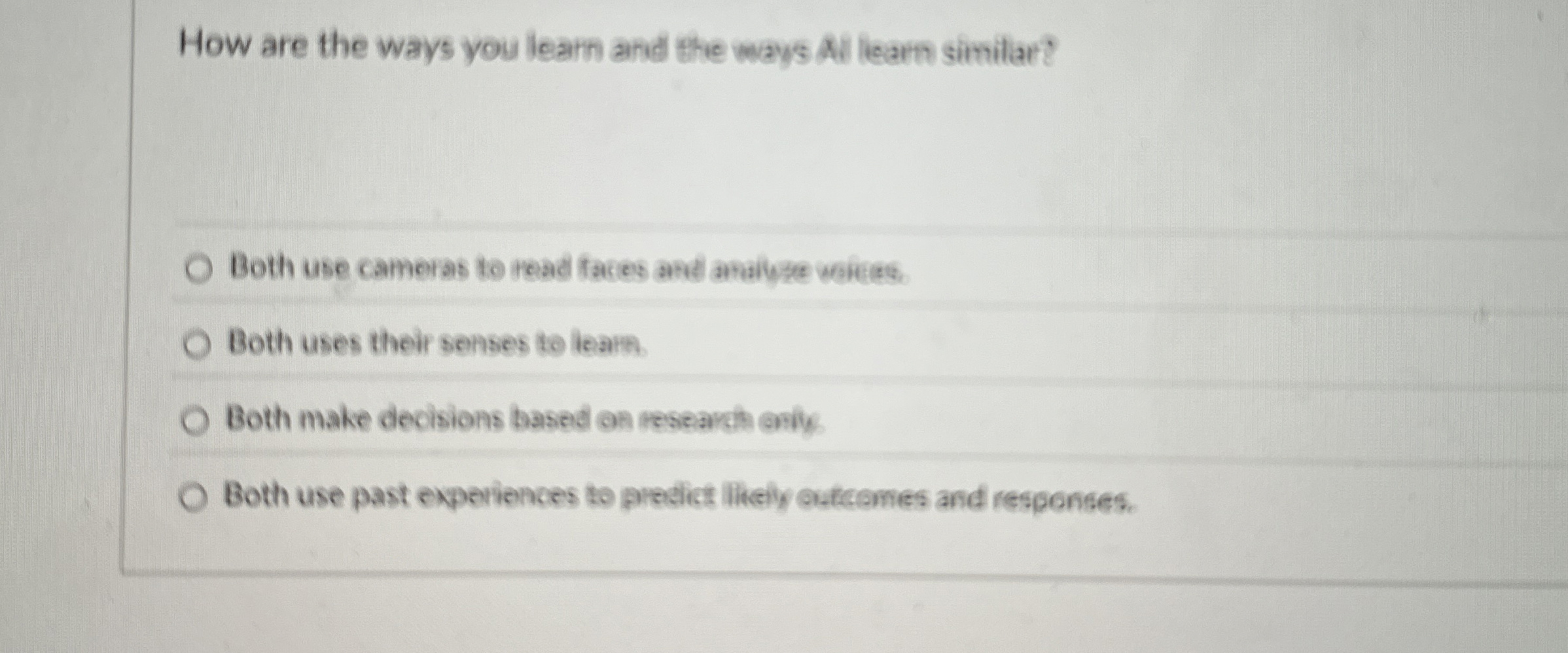  How are the ways you learn and the ways AU learn