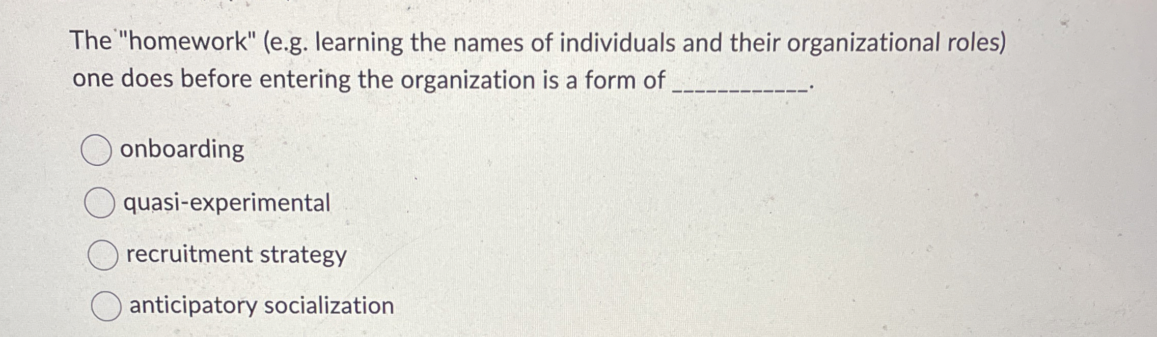  The "homework" (e.g. learning the names of individuals and their organizational
