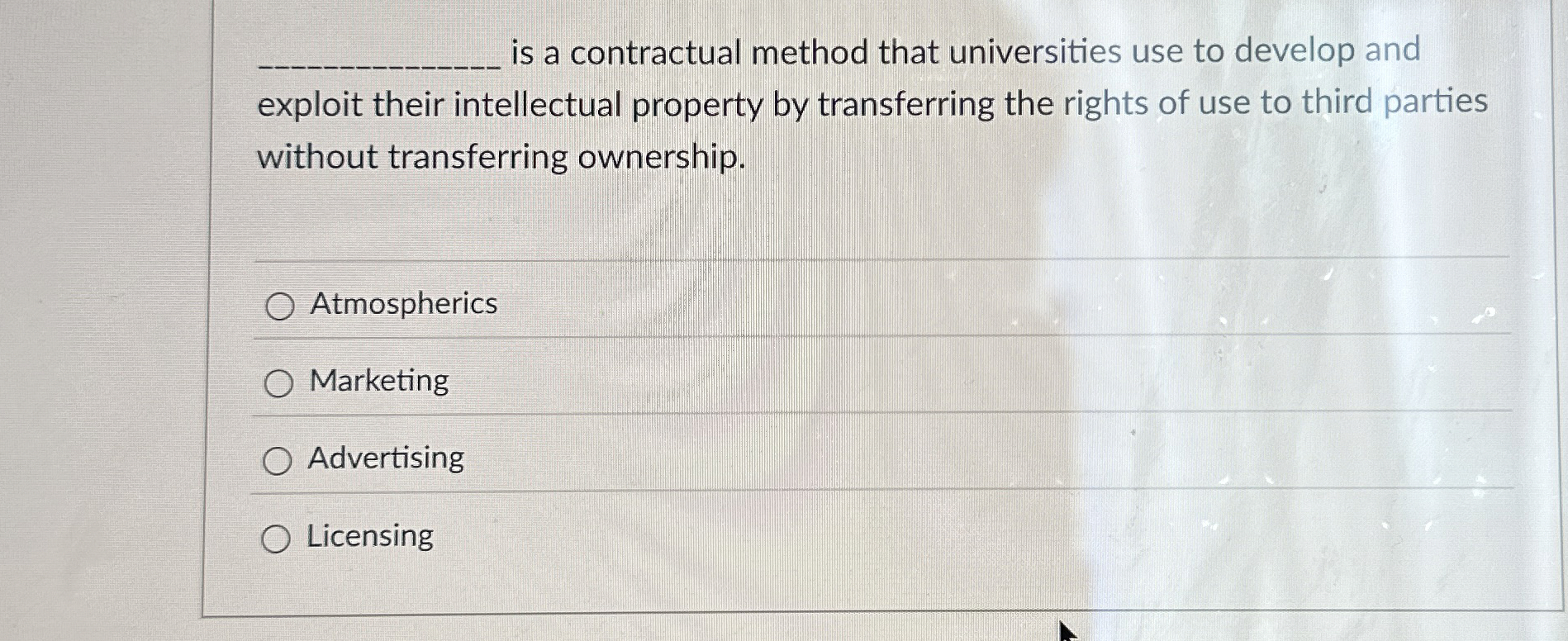  q, is a contractual method that universities use to develop and