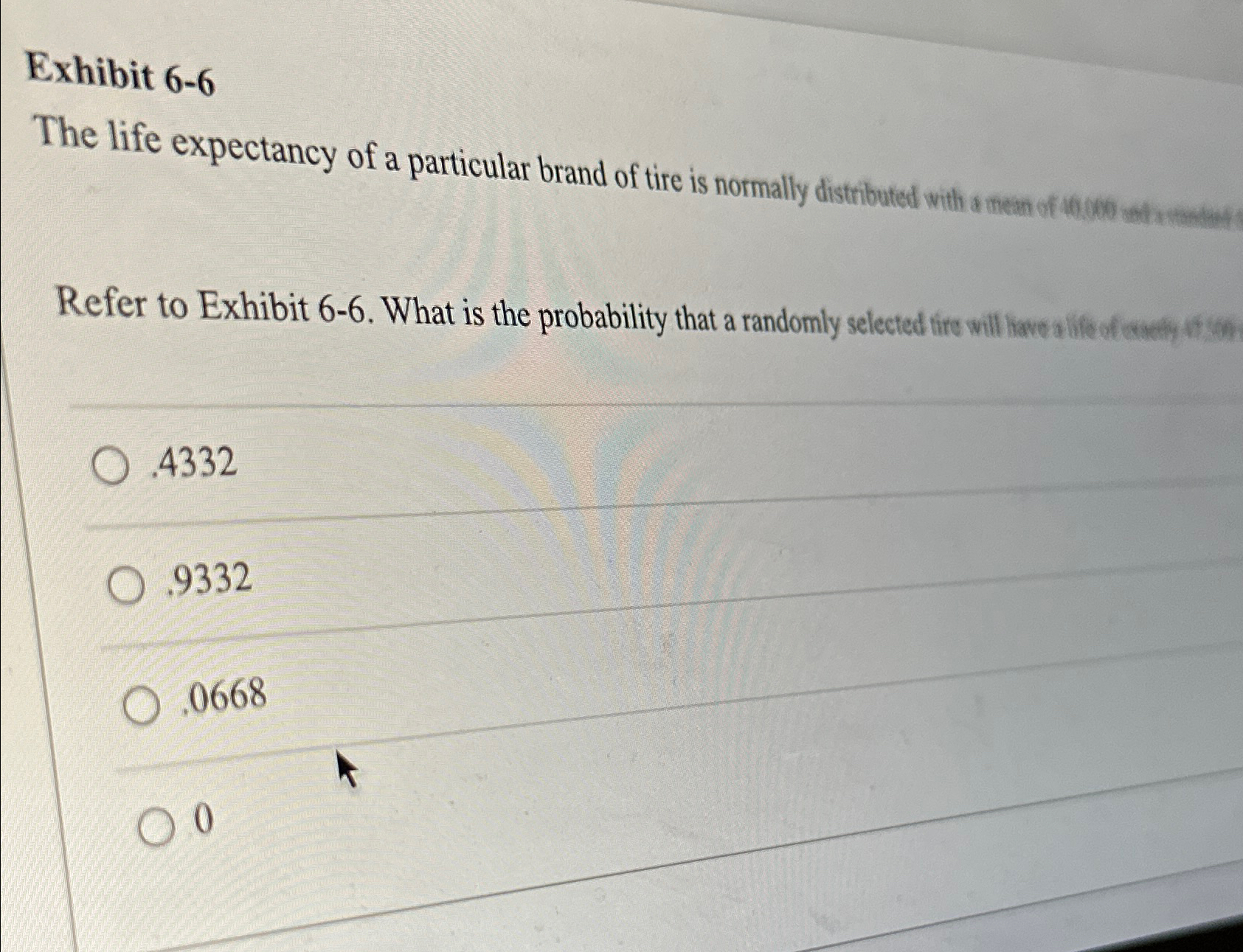  Exhibit 6-6 .4332 .9332 .0668 0 