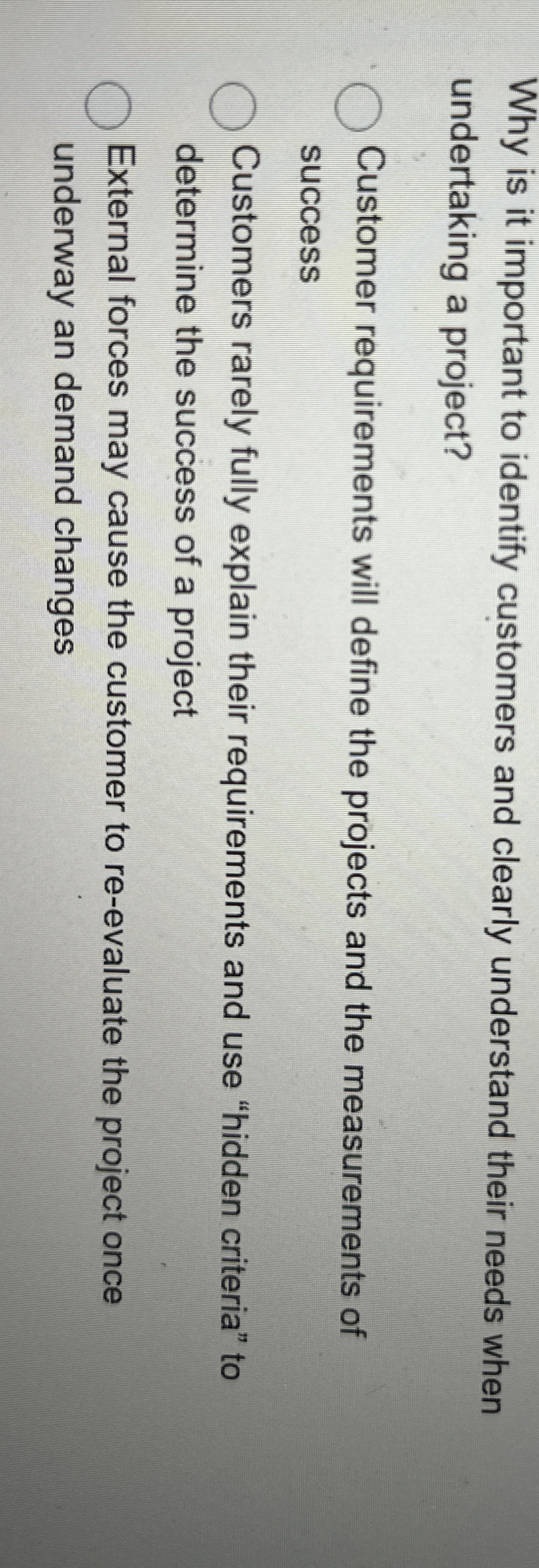  Why is it important to identify customers and clearly understand their