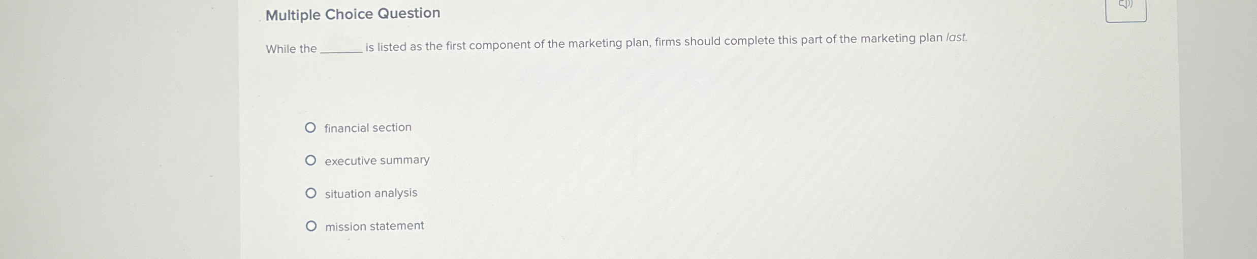  Multiple Choice Question While the q, is listed as the first