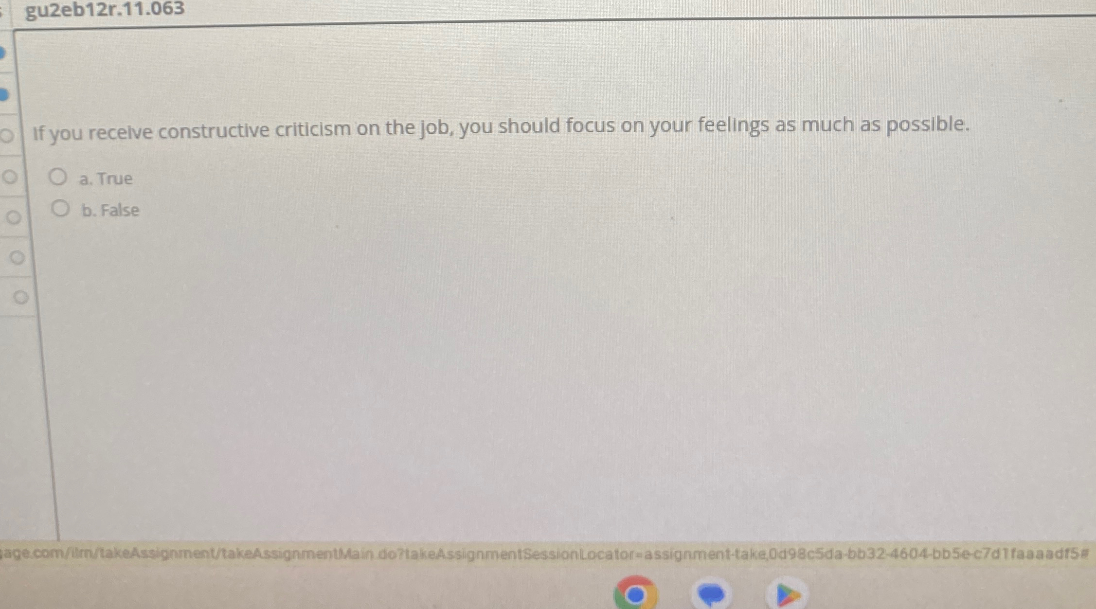  gu2eb12r.11.063 If you recelve constructive criticism on the job, you should