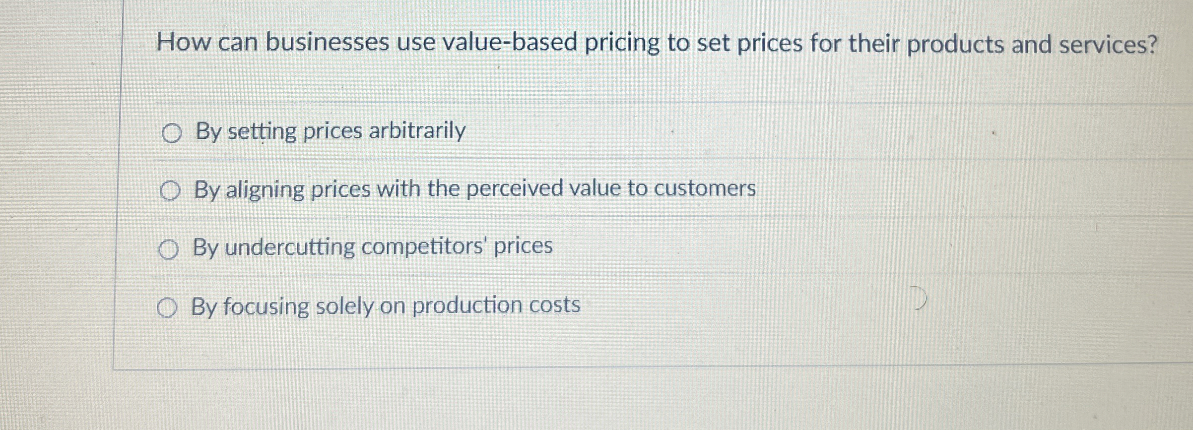  How can businesses use value-based pricing to set prices for their