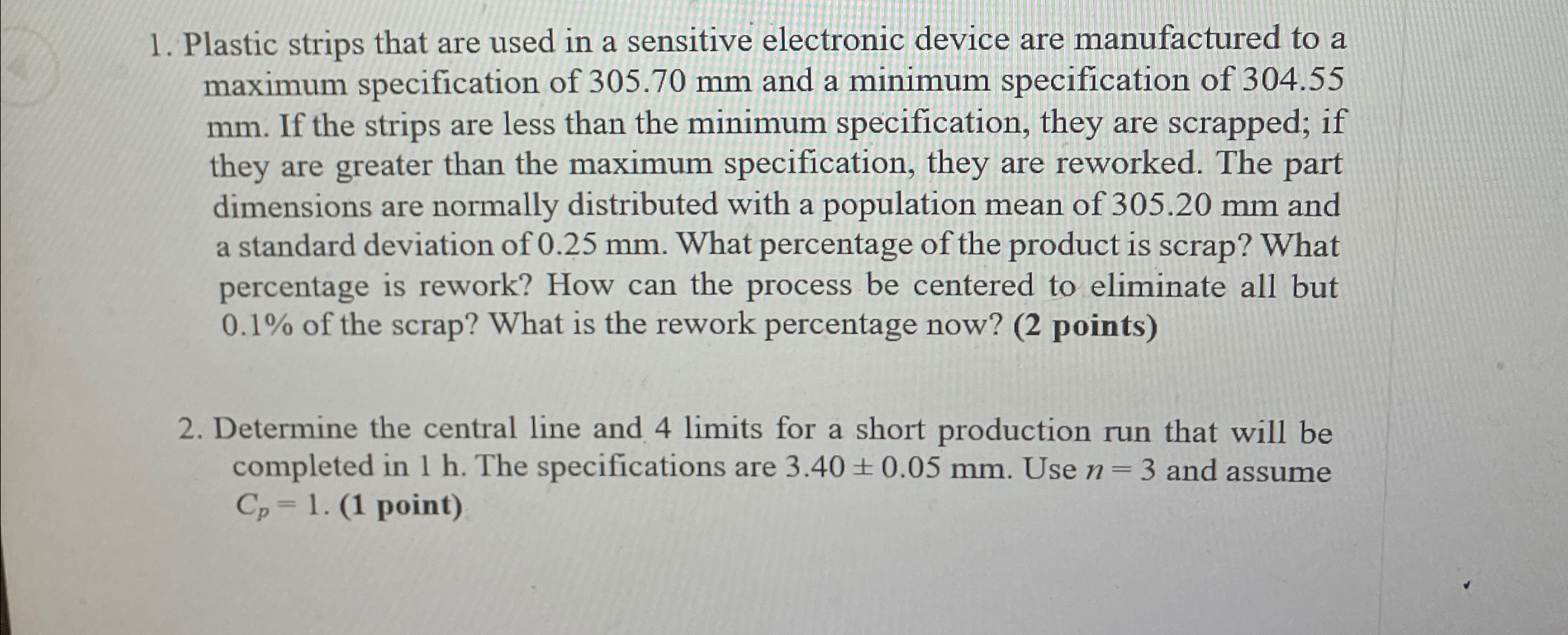  Plastic strips that are used in a sensitive electronic device are