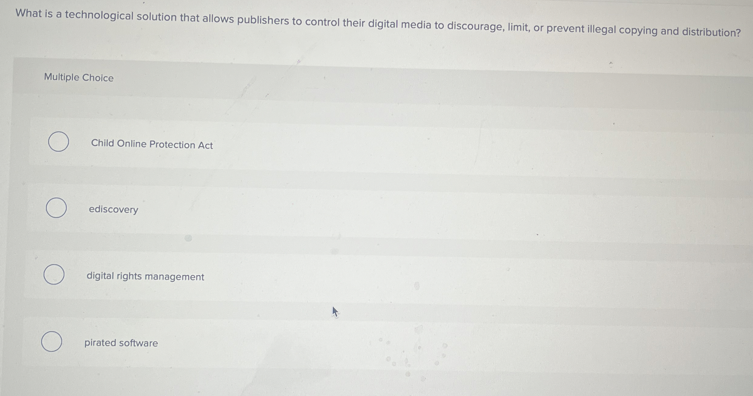  What is a technological solution that allows publishers to control their