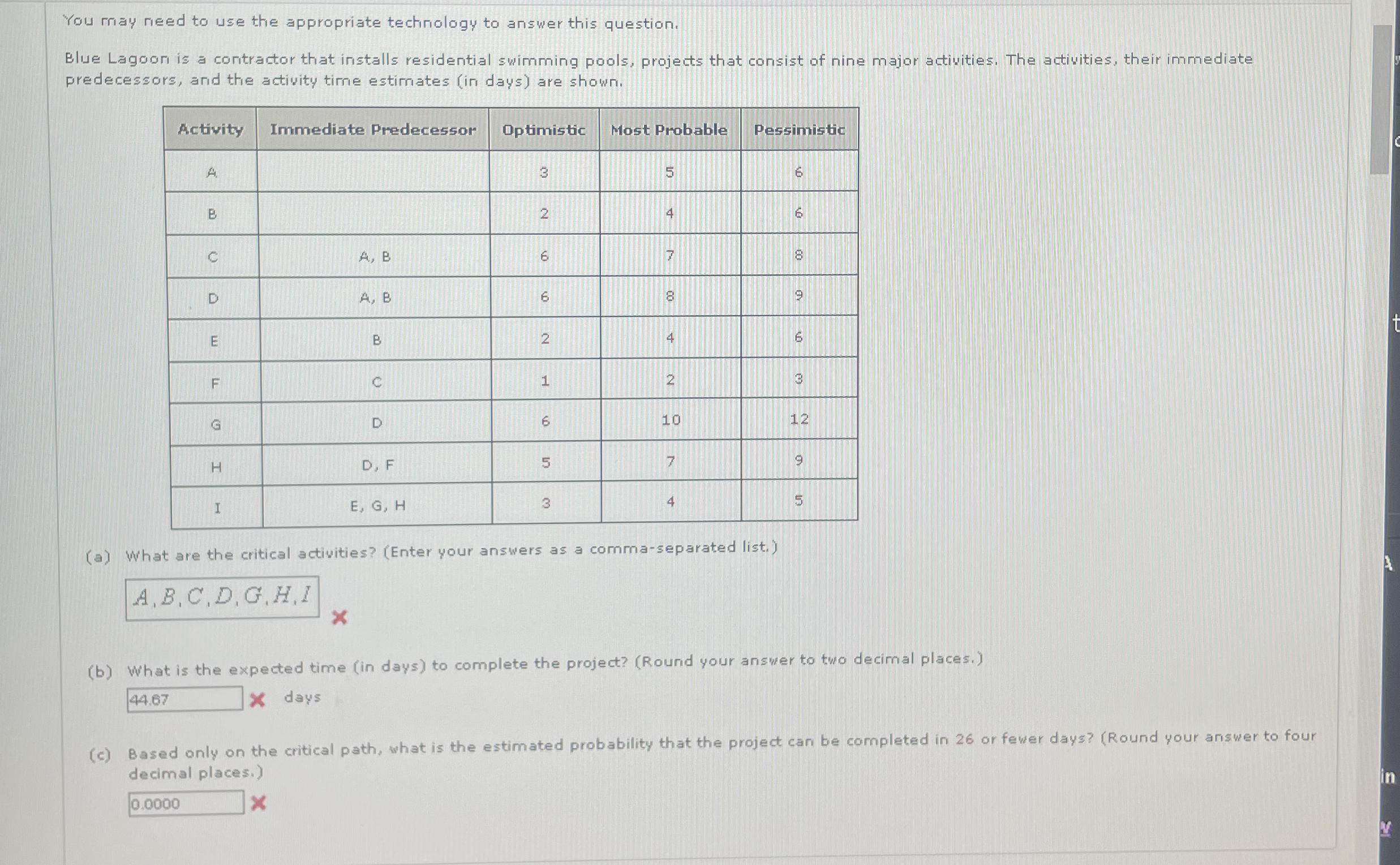  You may need to use the appropriate technology to answer this