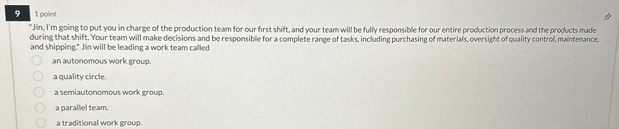  91 point "Jin, I'm going to put you in charge of