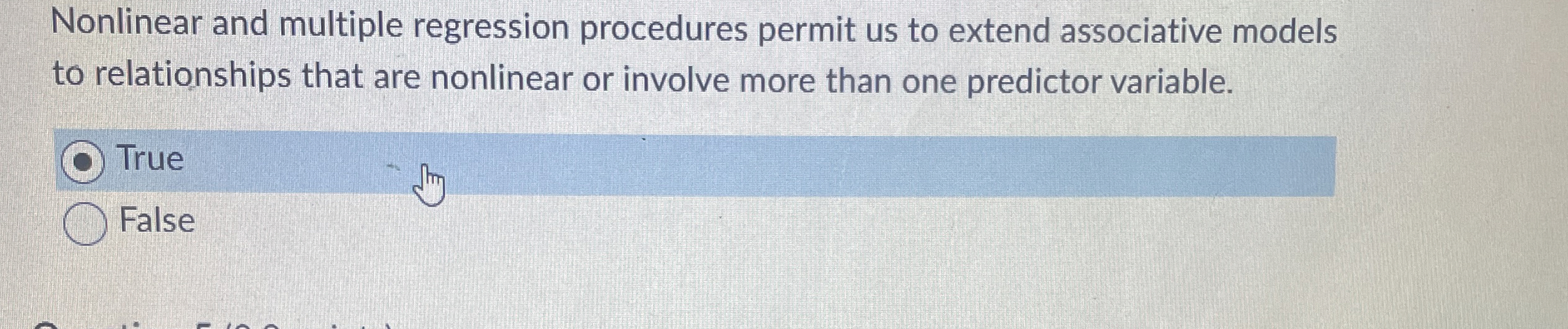  Nonlinear and multiple regression procedures permit us to extend associative models