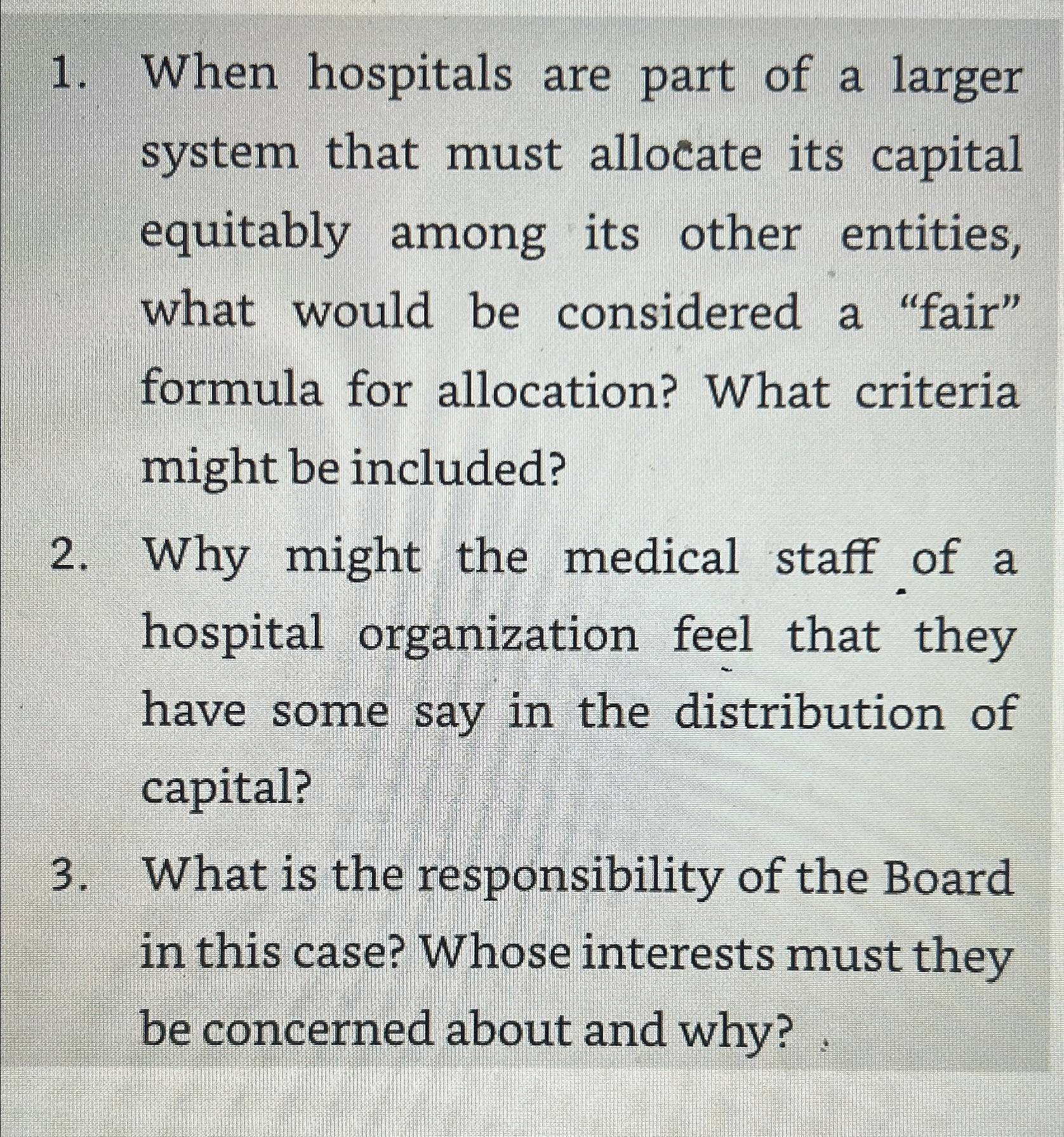  H 'CARE PROFESSIONALS CASE STUDY: Conflicts in Governance (This case study