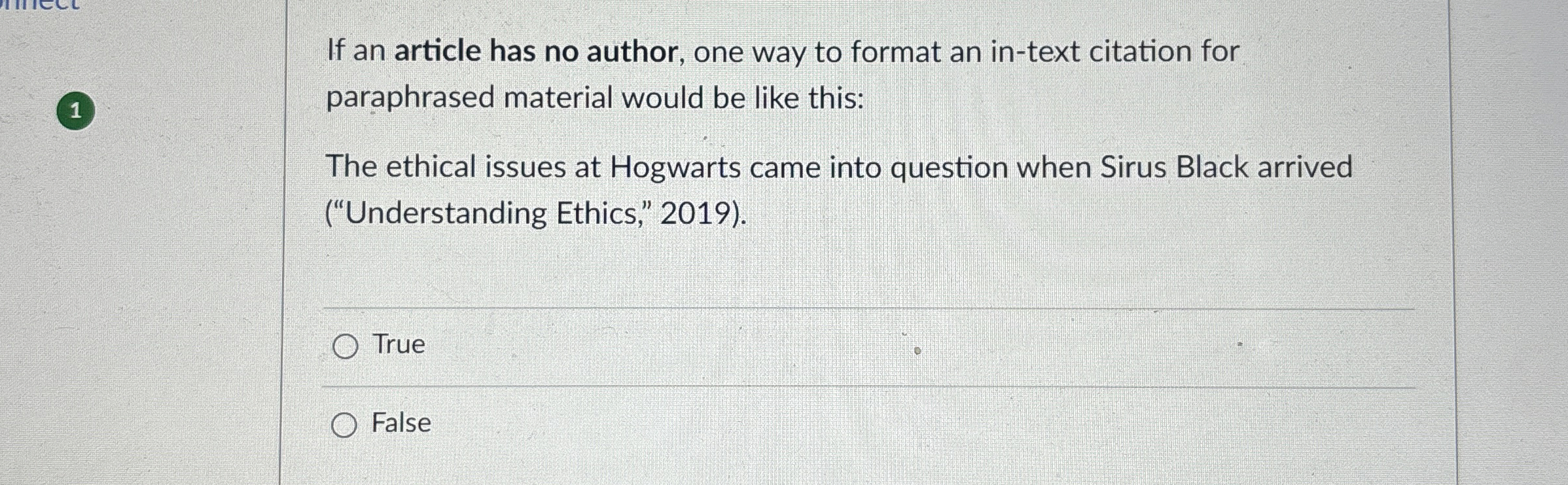  If an article has no author, one way to format an