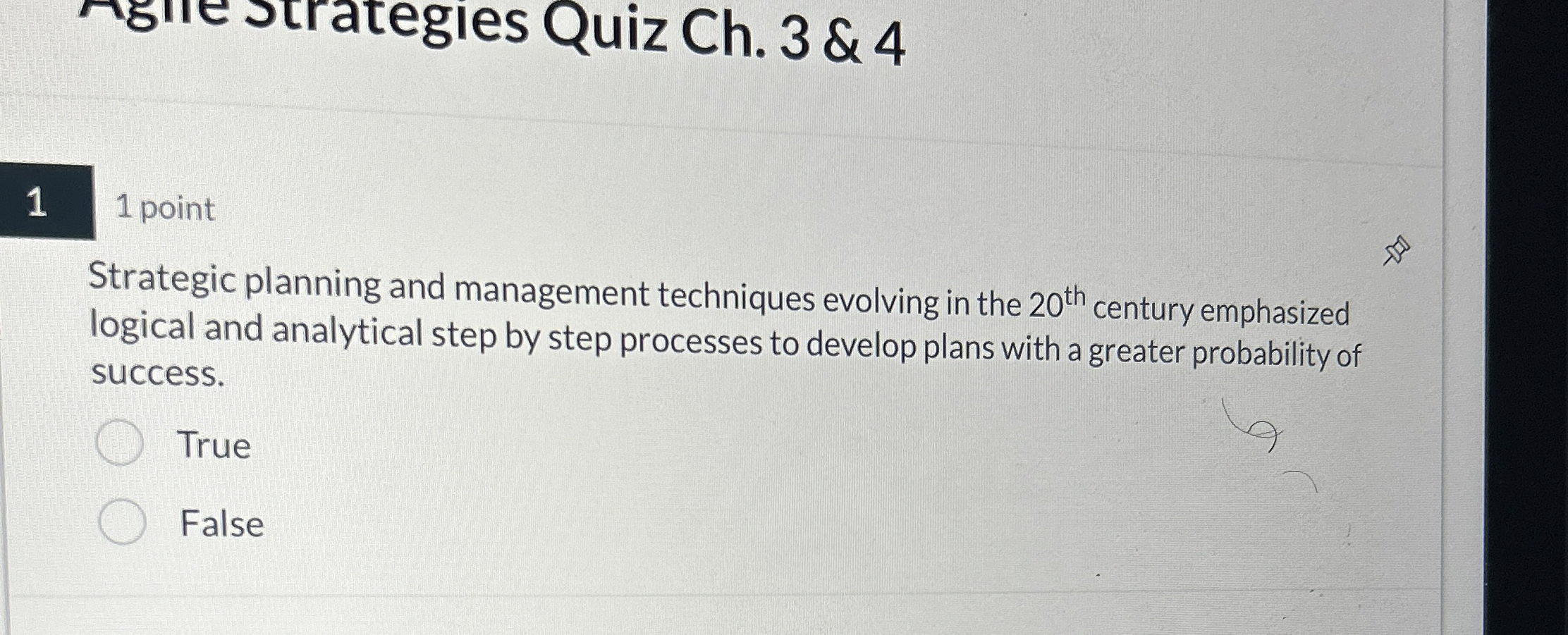  11 point Strategic planning and management techniques evolving in the 20th