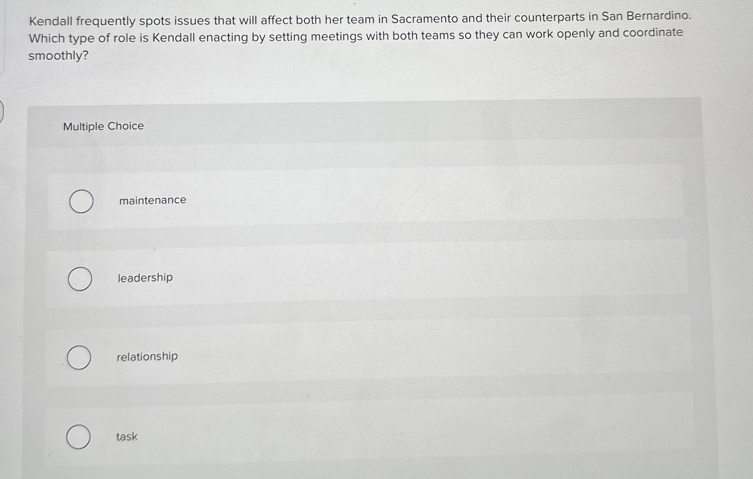  Kendall frequently spots issues that will affect both her team in