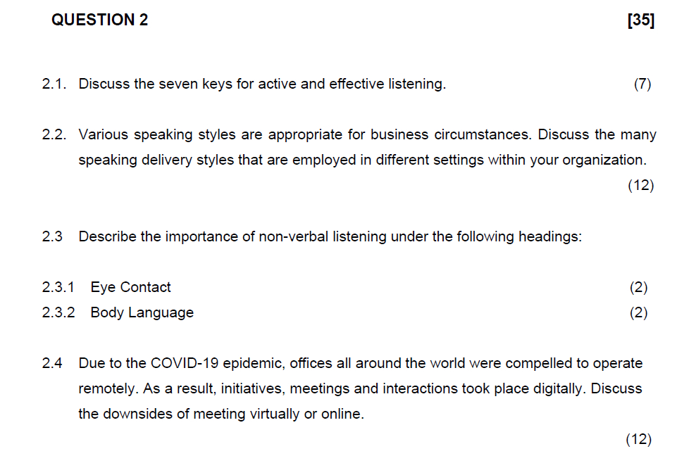  QUESTION 3[30] Read the case study below and answer the questions