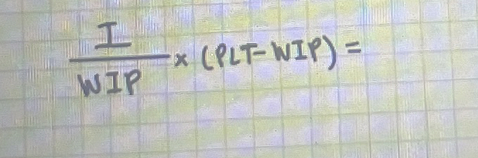  )= I am trying to figure out what formula this might
