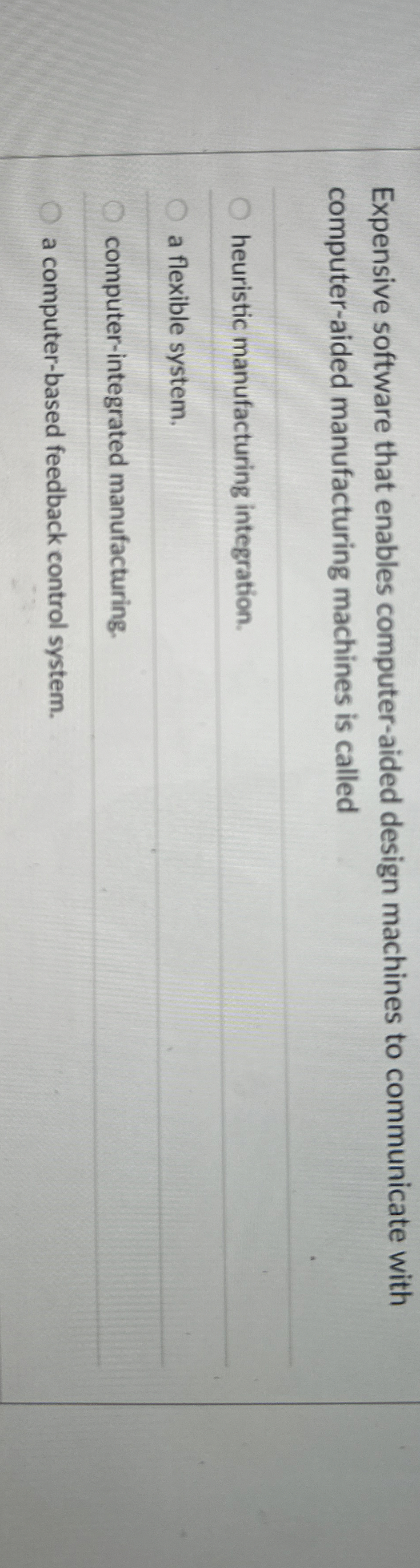  Expensive software that enables computer-aided design machines to communicate with computer-aided