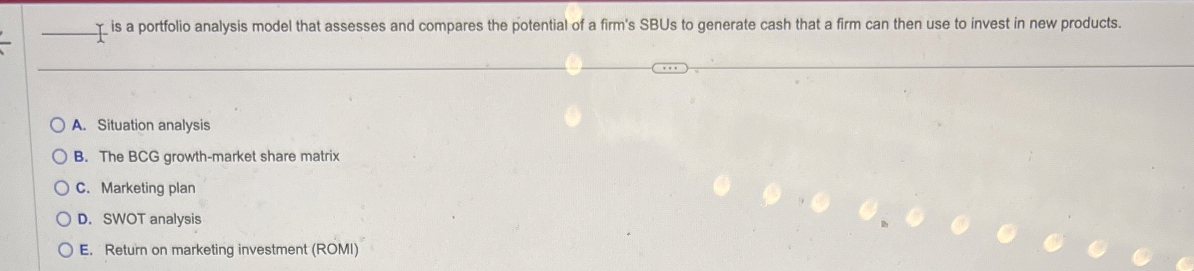  q, is a portfolio analysis model that assesses and compares the
