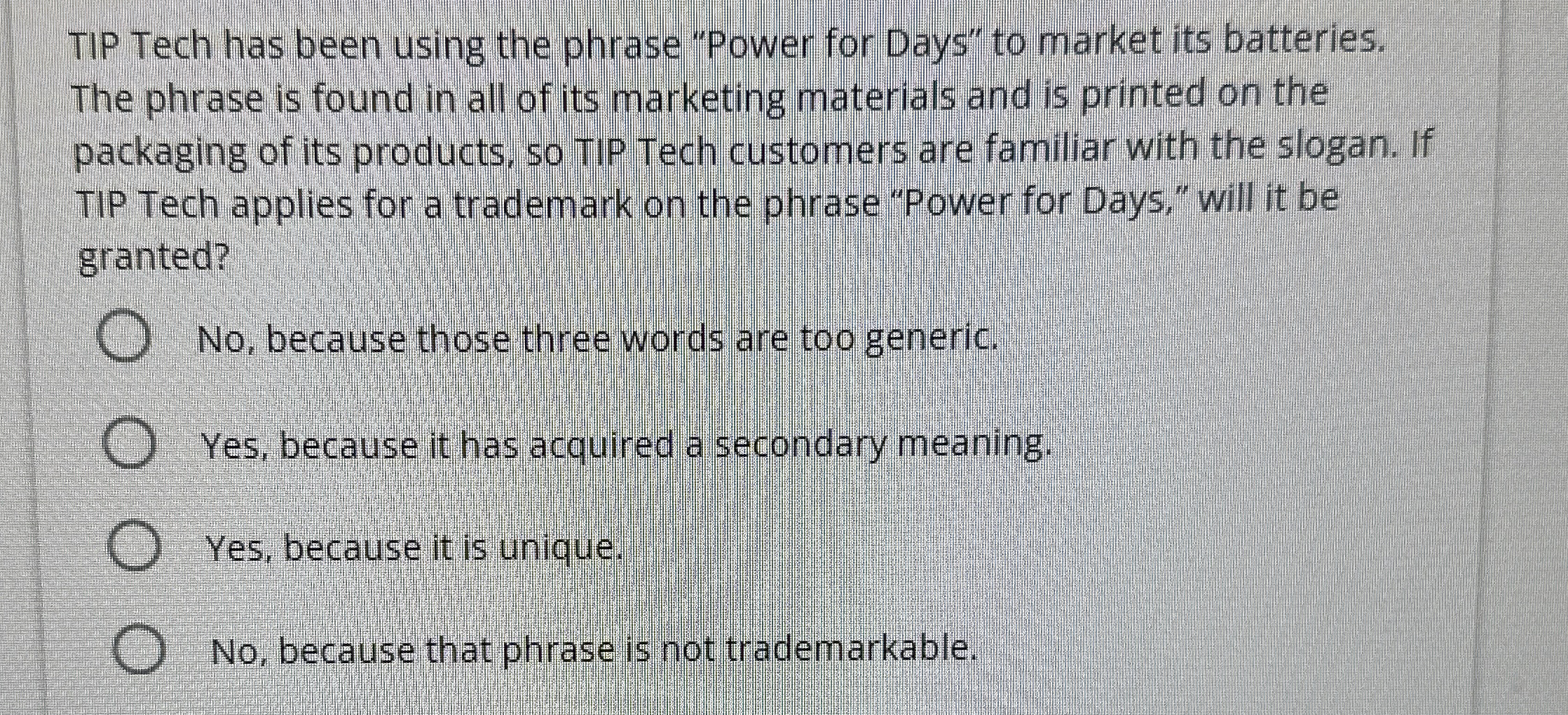  TIP Tech has been using the phrase "Power for Days" to