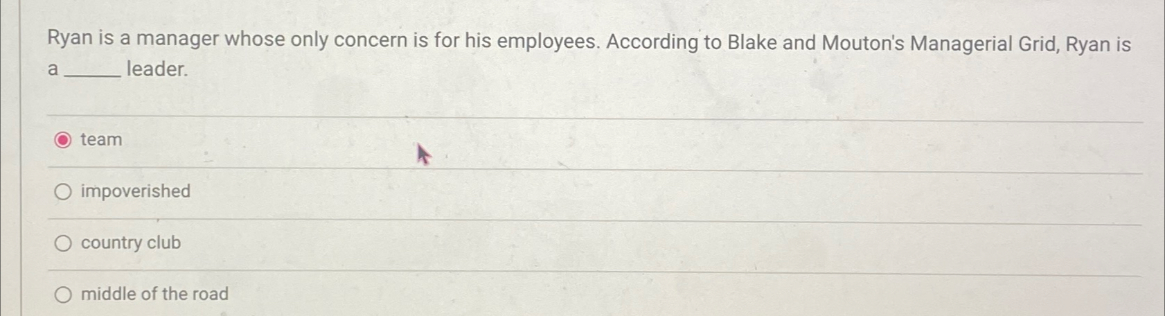  Ryan is a manager whose only concern is for his employees.