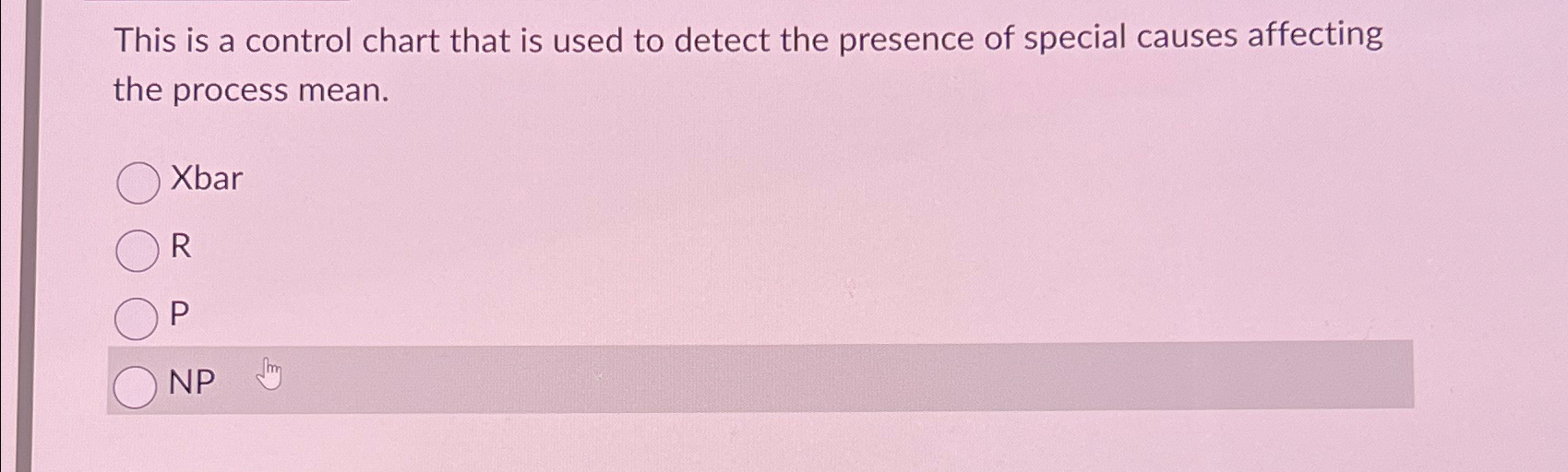  This is a control chart that is used to detect the