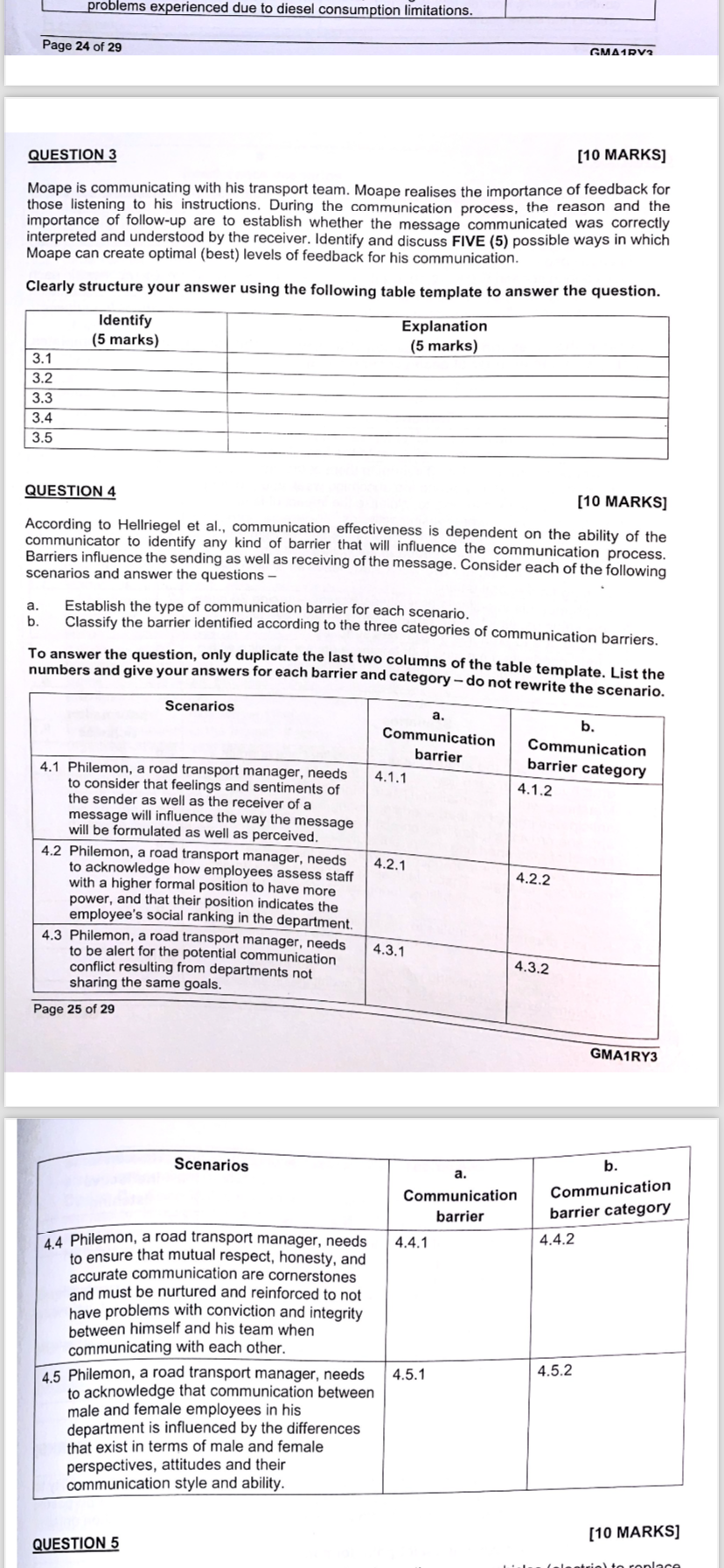  problems experienced due to diesel consumption limitations. Page 24 of 29