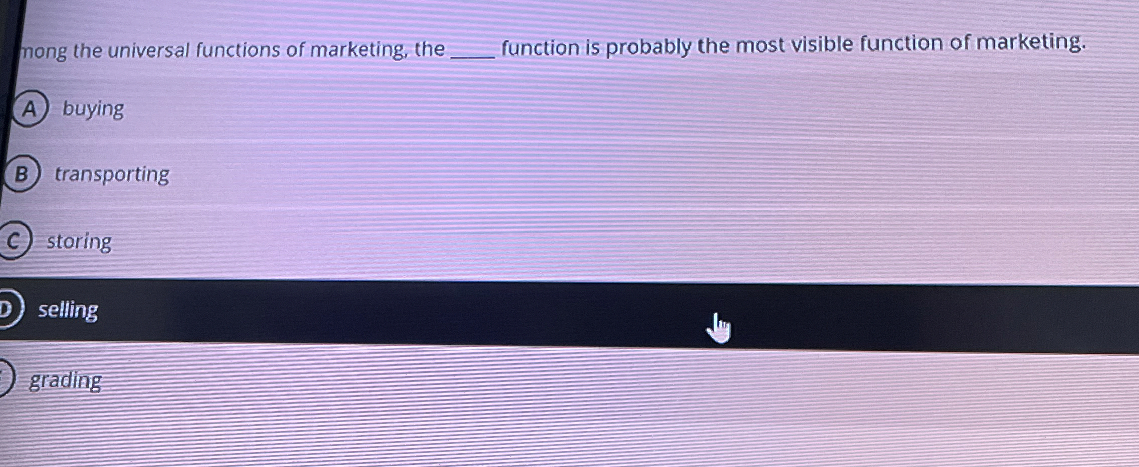  mong the universal functions of marketing, the function is probably the