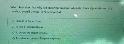  Which best describes why is it important to pause when the