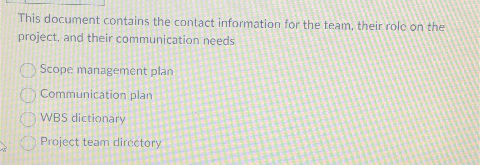  This document contains the contact information for the team, their role
