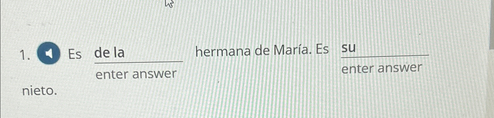  Es de la hermana de Mara. Es su enter answer enter