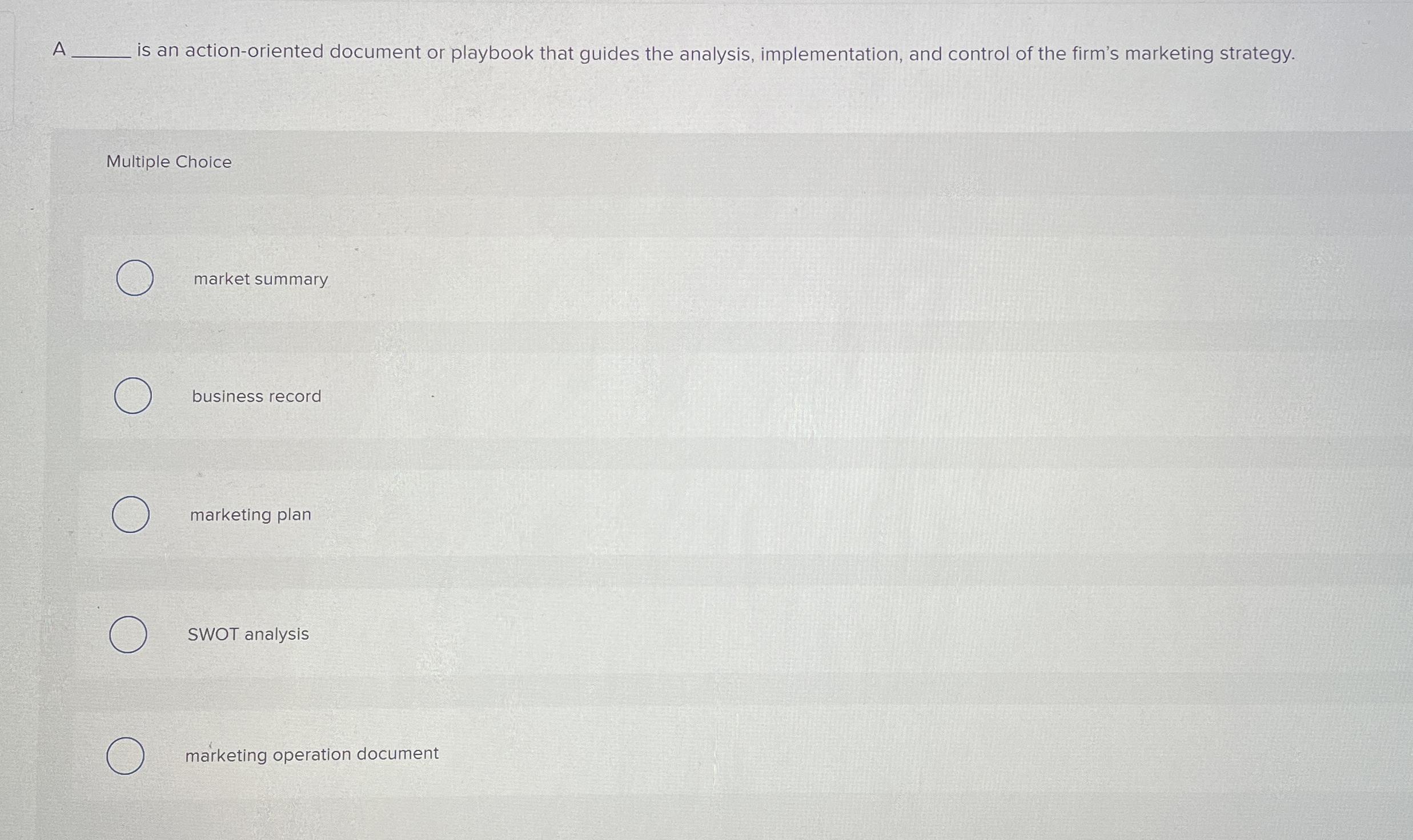  t is an action-oriented document or playbook that guides the analysis,