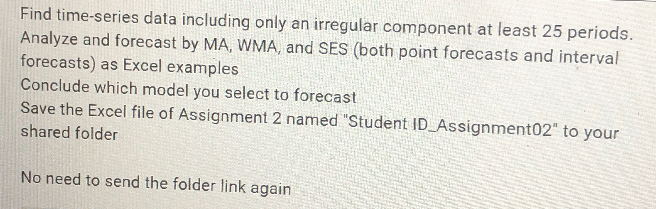  Find time-series data including only an irregular component at least 25